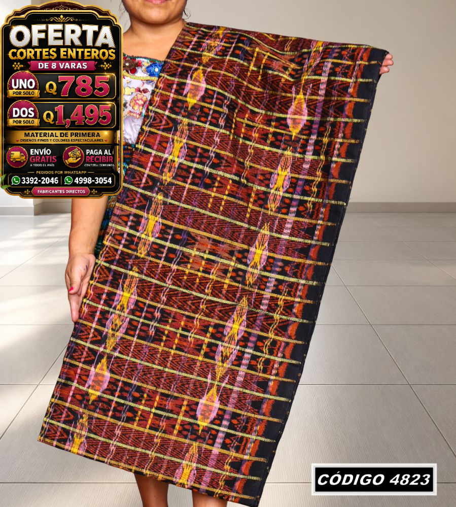 ✨ Corte Típico Hilo Alemán 8 Varas — Q785 | COD 4823