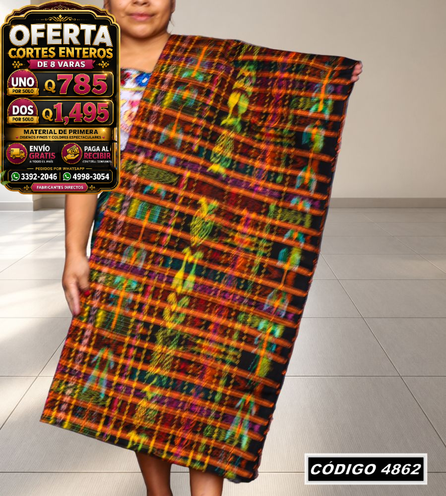 ✨ Corte Típico Hilo Alemán 8 Varas — Q785 | COD 4862