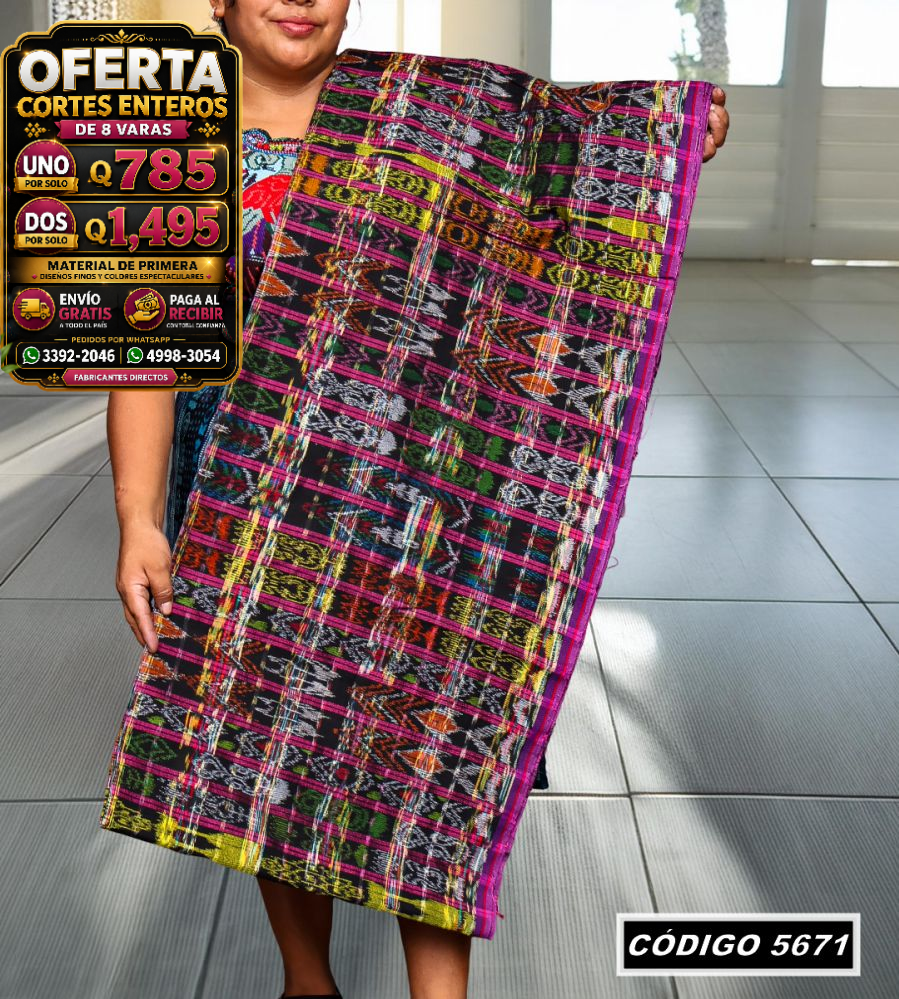 ✨ Corte Típico Hilo Alemán 8 Varas — Q785 | COD 5671