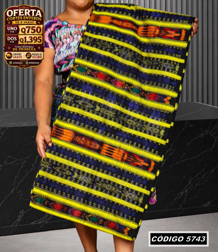 🇬🇹 Diseño Tradicional — Corte Típico Hilo Alemán 8 Varas — Q750 | COD 5743