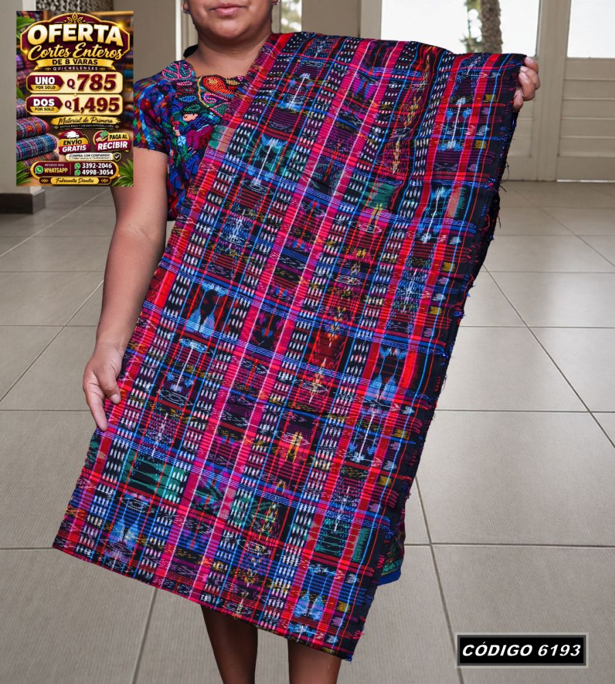 Corte Típico Hilo Río de 8 Varas — Q785 | Diseño tradicional guatemalteco