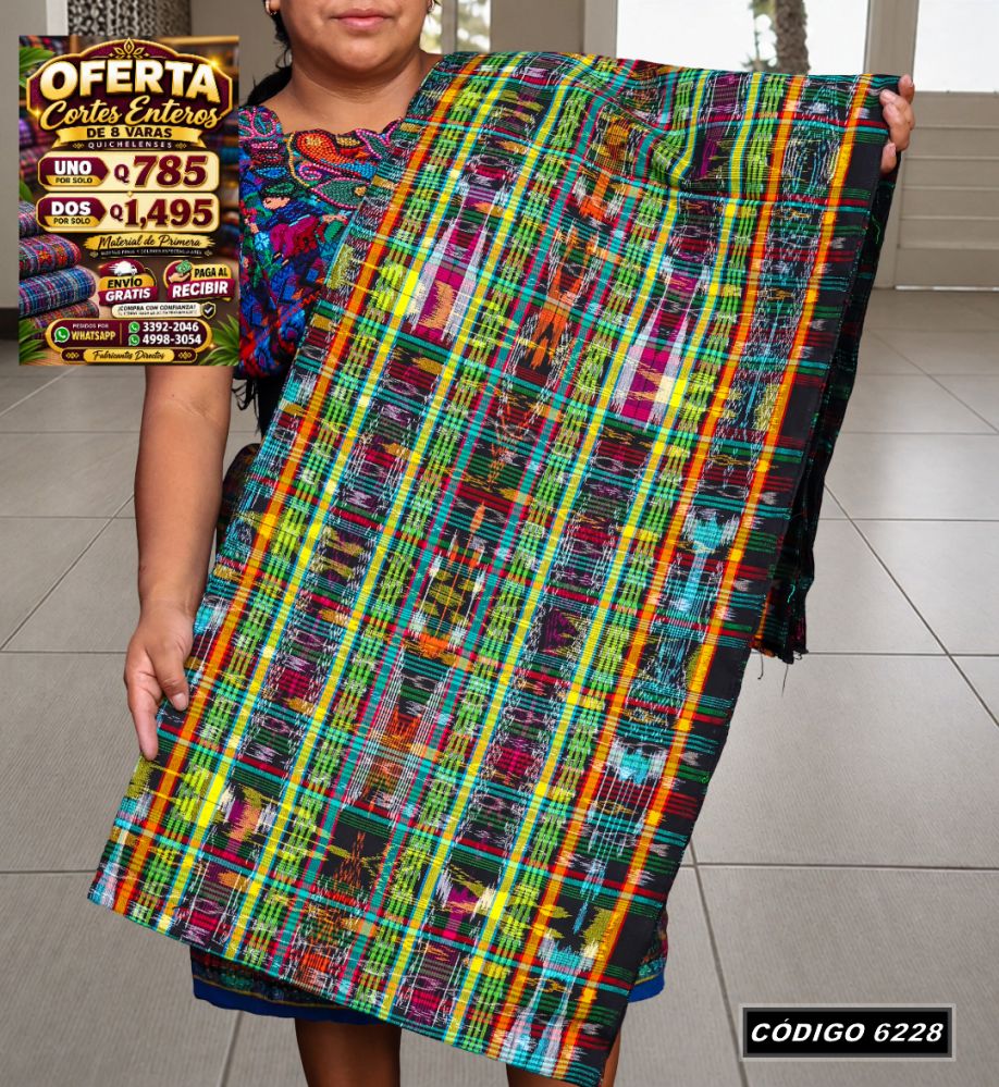 Corte Típico Hilo Río de 8 Varas — Q785 | Diseño tradicional guatemalteco