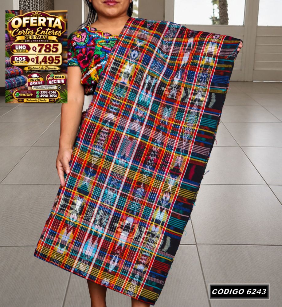 Corte Típico Hilo Río de 8 Varas — Q785 | Diseño tradicional guatemalteco