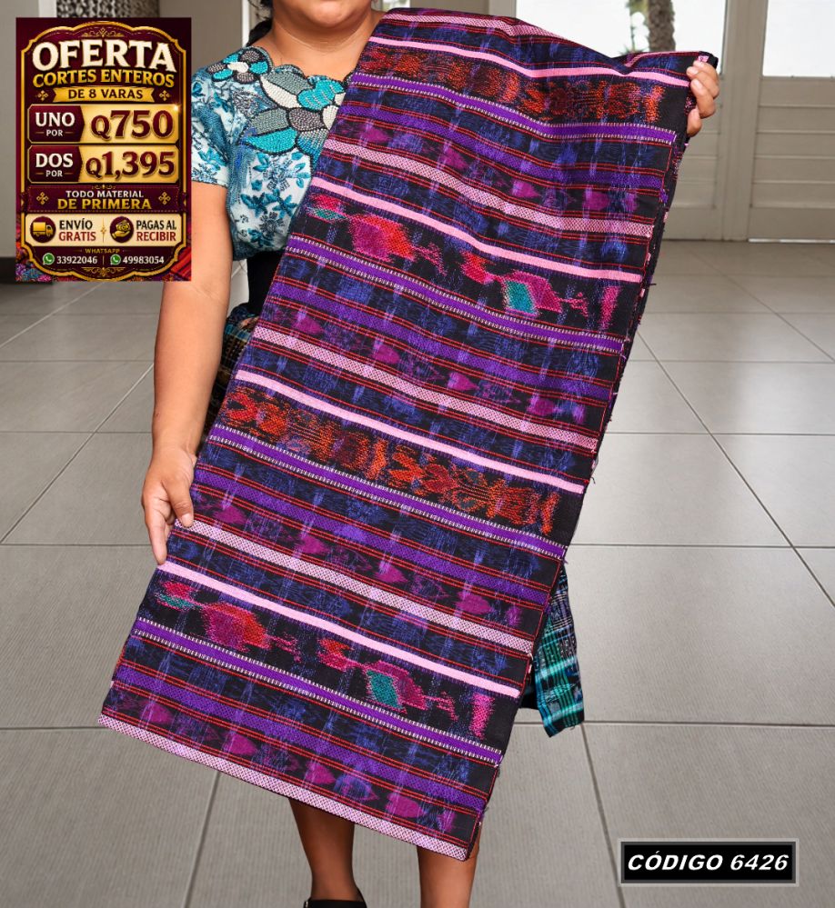 🇬🇹 Diseño Tradicional — Corte Típico Hilo Alemán 8 Varas — Q750 | COD 6426
