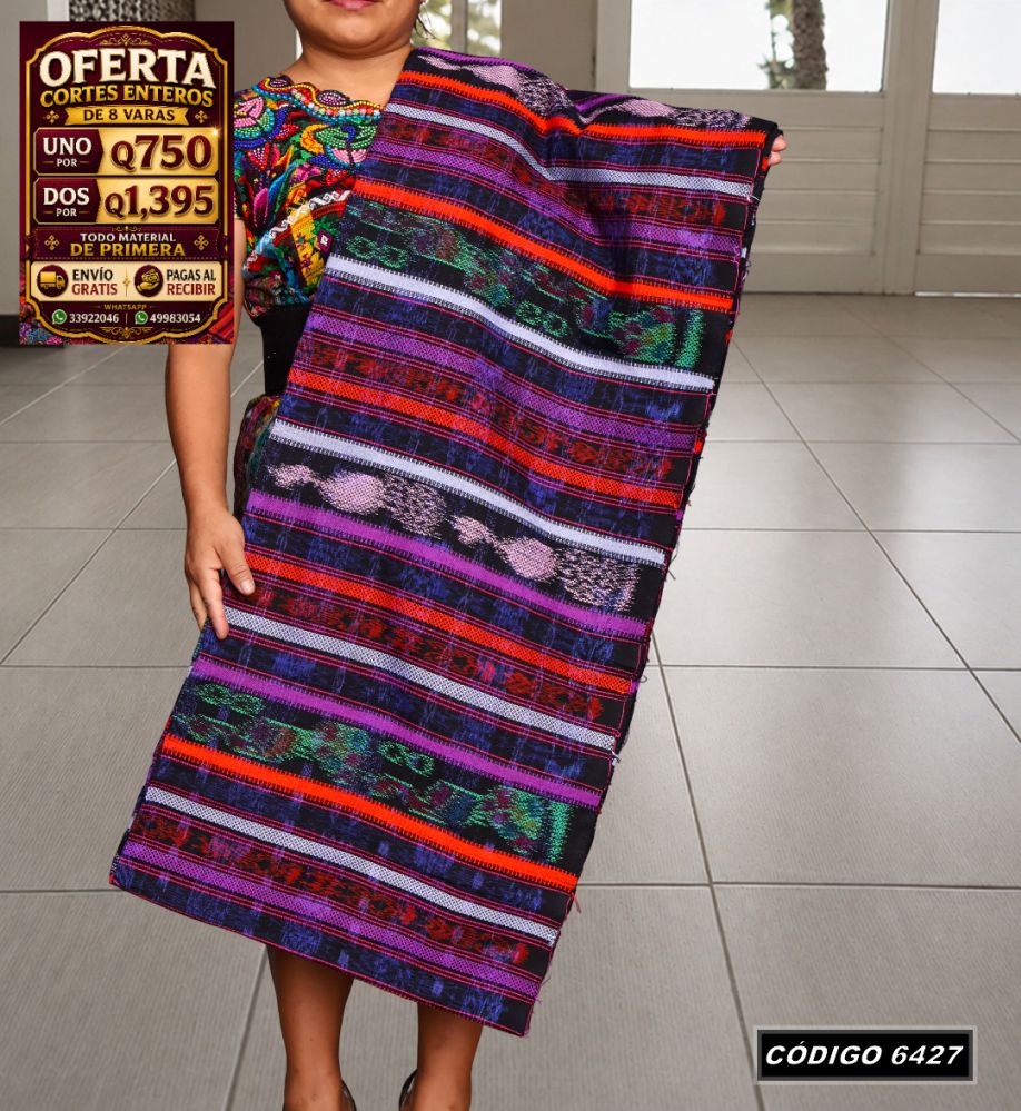 🇬🇹 Diseño Tradicional — Corte Típico Hilo Alemán 8 Varas — Q750 | COD 6427