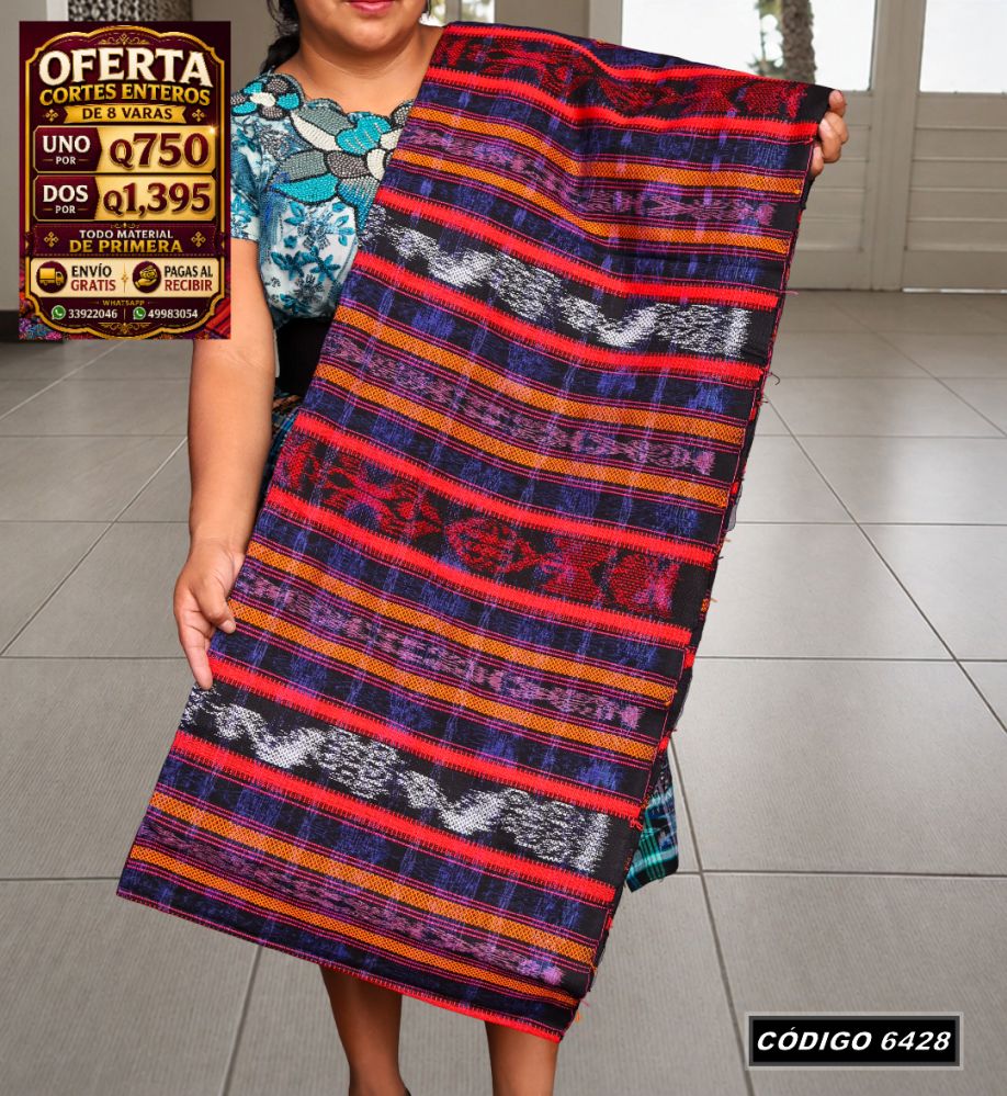 🇬🇹 Diseño Tradicional — Corte Típico Hilo Alemán 8 Varas — Q750 | COD 6428