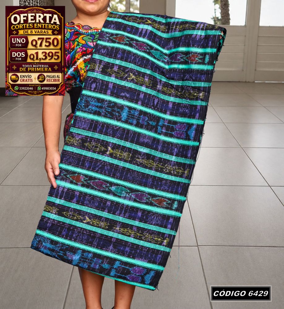 🇬🇹 Diseño Tradicional — Corte Típico Hilo Alemán 8 Varas — Q750 | COD 6429