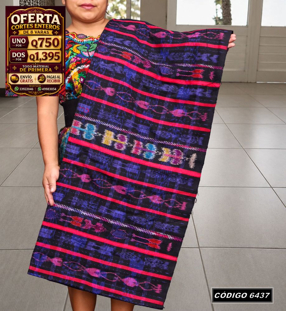 🇬🇹 Diseño Tradicional — Corte Típico Hilo Alemán 8 Varas — Q750 | COD 6437