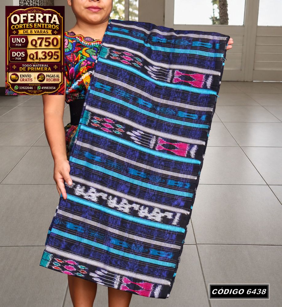 🇬🇹 Diseño Tradicional — Corte Típico Hilo Alemán 8 Varas — Q750 | COD 6438