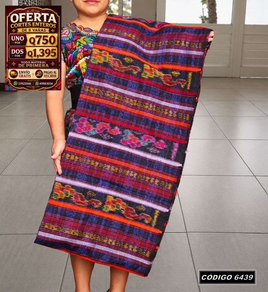 🇬🇹 Diseño Tradicional — Corte Típico Hilo Alemán 8 Varas — Q750 | COD 6439