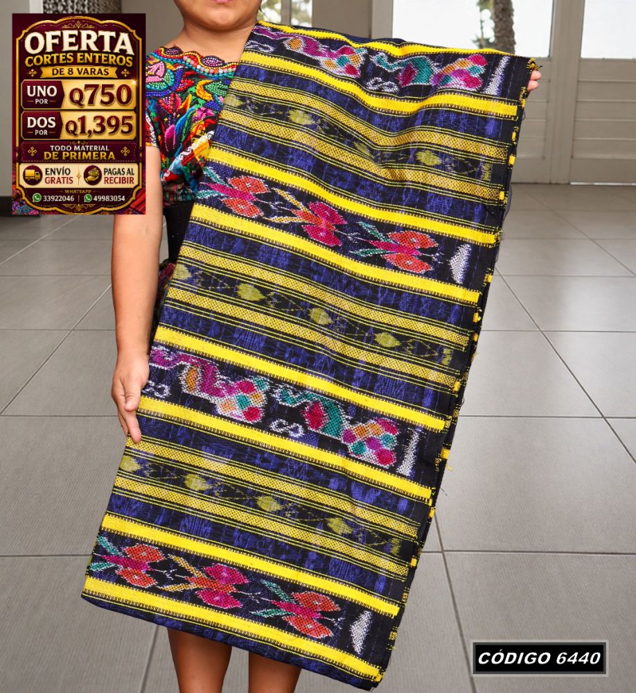 🇬🇹 Diseño Tradicional — Corte Típico Hilo Alemán 8 Varas — Q750 | COD 6440