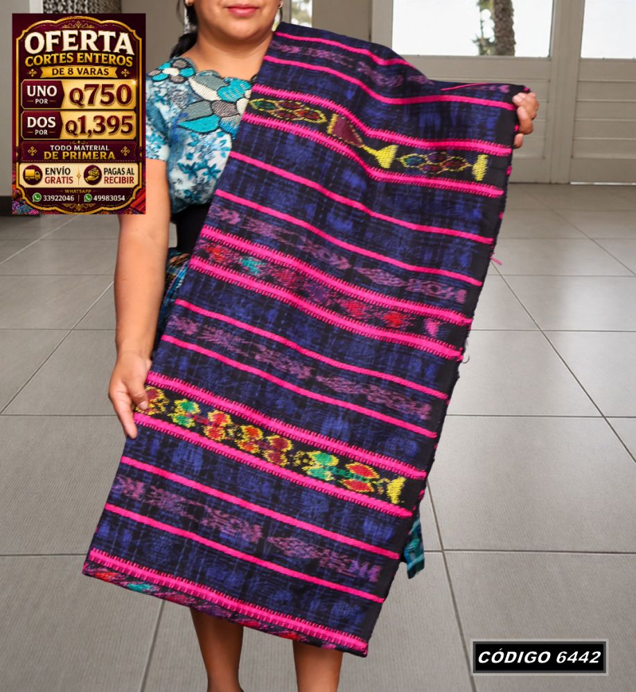 🇬🇹 Diseño Tradicional — Corte Típico Hilo Alemán 8 Varas — Q750 | COD 6442