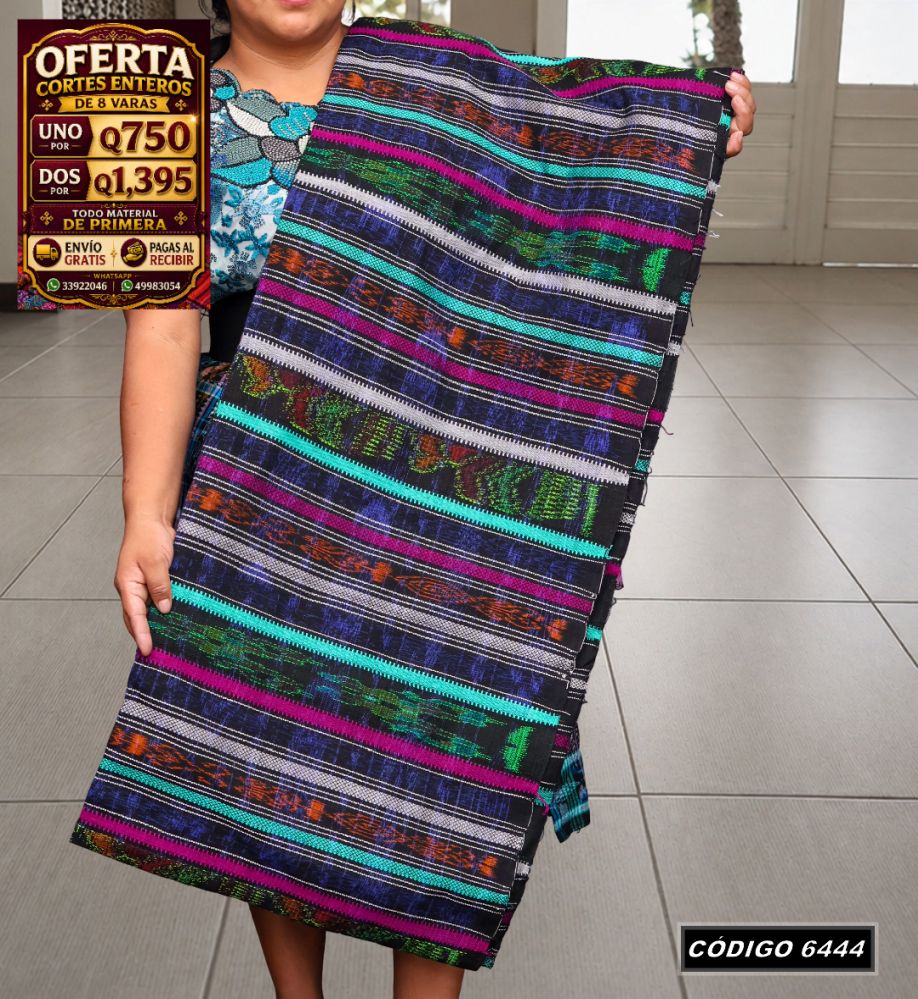 🇬🇹 Diseño Tradicional — Corte Típico Hilo Alemán 8 Varas — Q750 | COD 6444