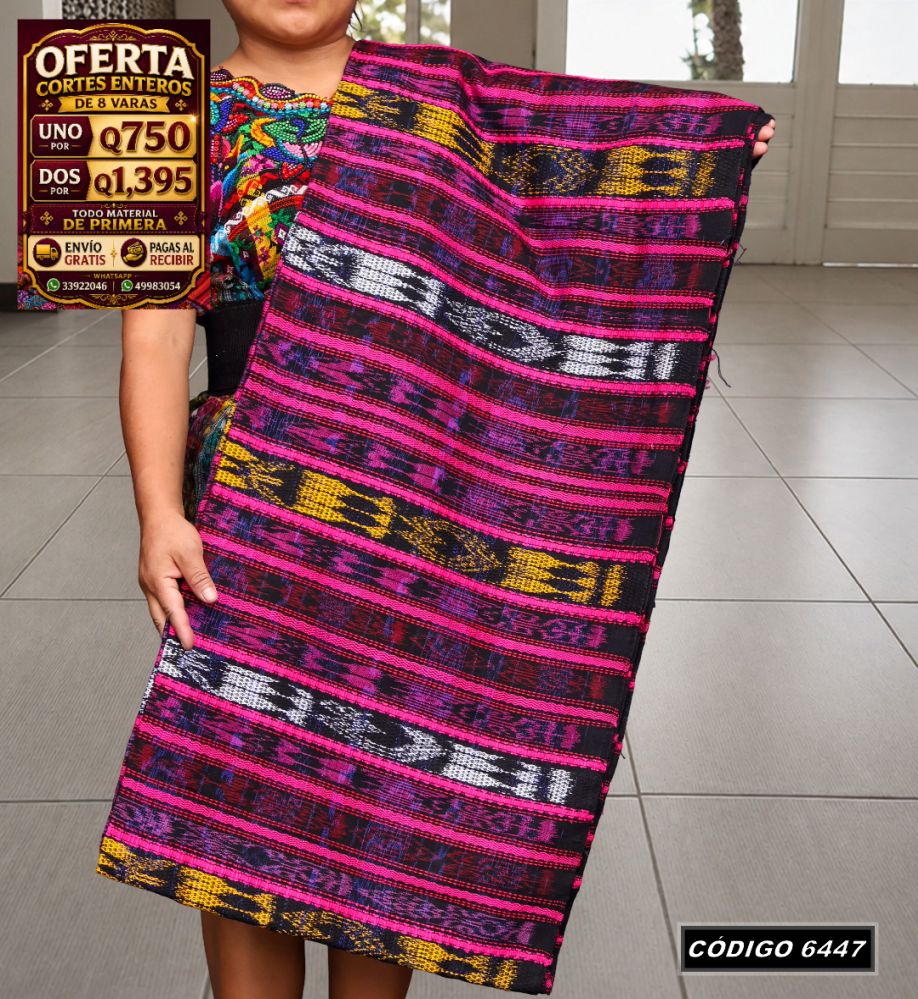 🇬🇹 Diseño Tradicional — Corte Típico Hilo Alemán 8 Varas — Q750 | COD 6447