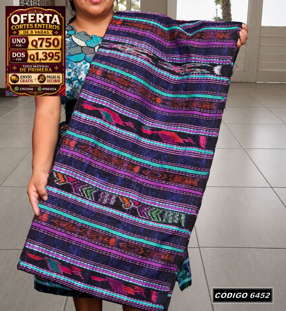 🇬🇹 Diseño Tradicional — Corte Típico Hilo Alemán 8 Varas — Q750 | COD 6452