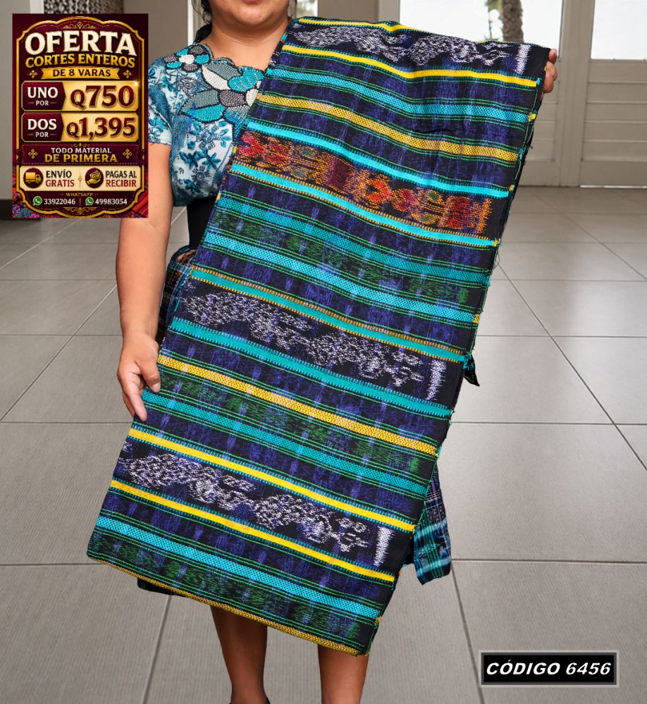 🇬🇹 Diseño Tradicional — Corte Típico Hilo Alemán 8 Varas — Q750 | COD 6456