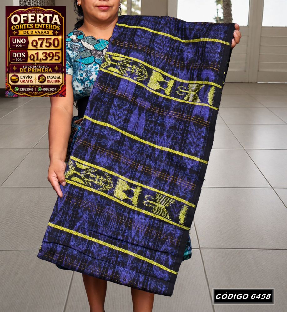 🇬🇹 Diseño Tradicional — Corte Típico Hilo Alemán 8 Varas — Q750 | COD 6458