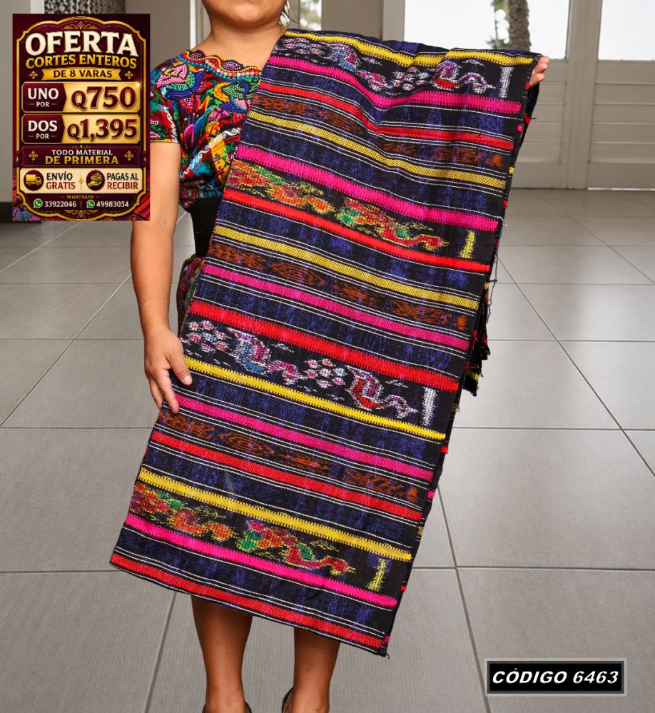 🇬🇹 Diseño Tradicional — Corte Típico Hilo Alemán 8 Varas — Q750 | COD 6463