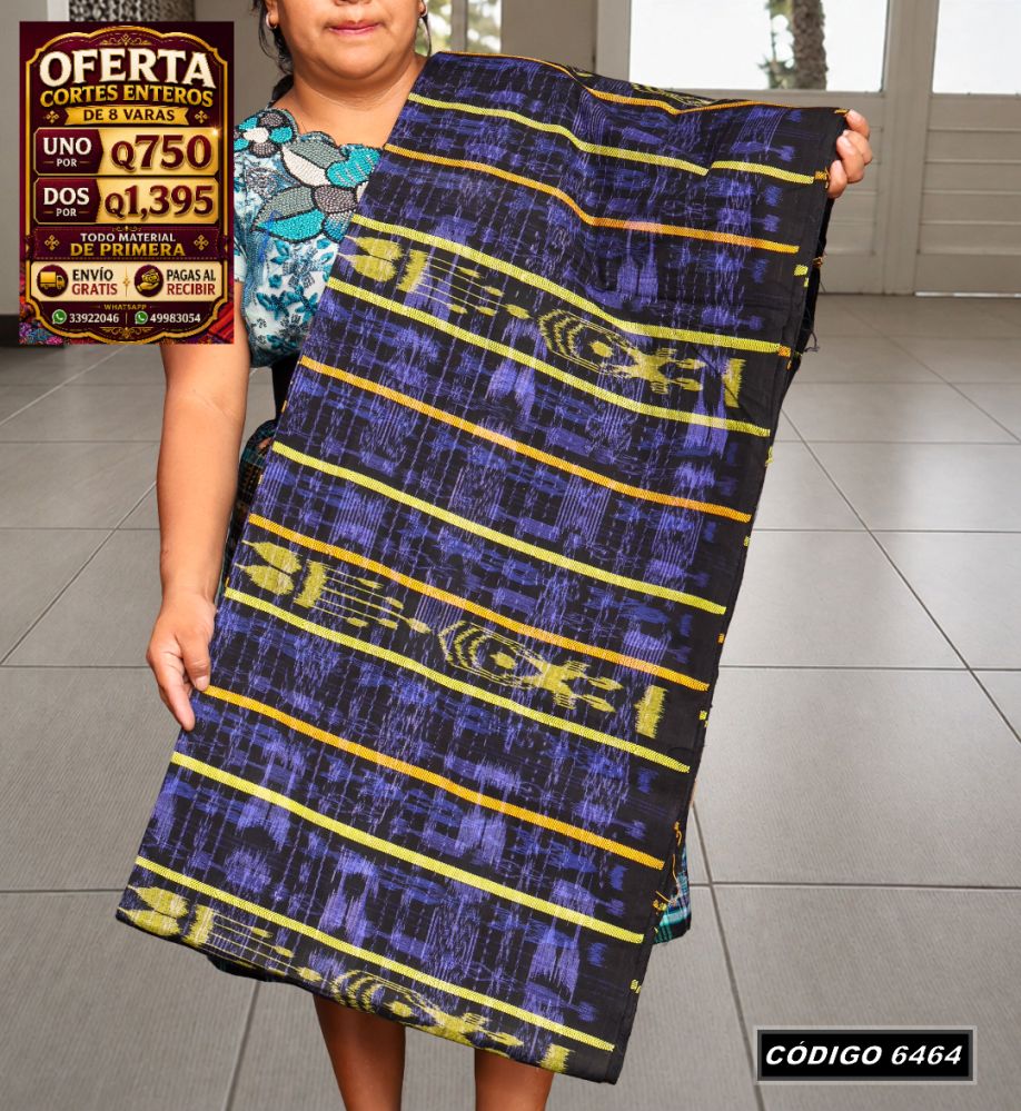 🇬🇹 Diseño Tradicional — Corte Típico Hilo Alemán 8 Varas — Q750 | COD 6464