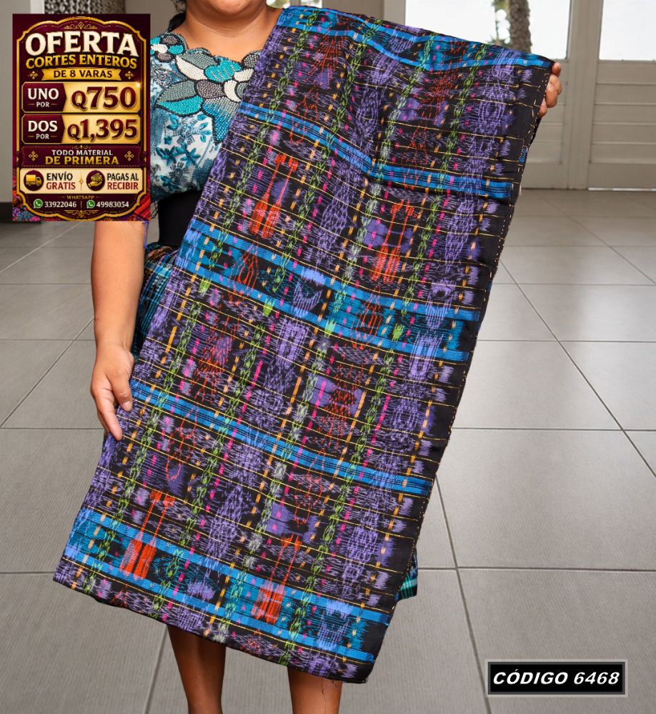🇬🇹 Diseño Tradicional — Corte Típico Hilo Alemán 8 Varas — Q750 | COD 6468
