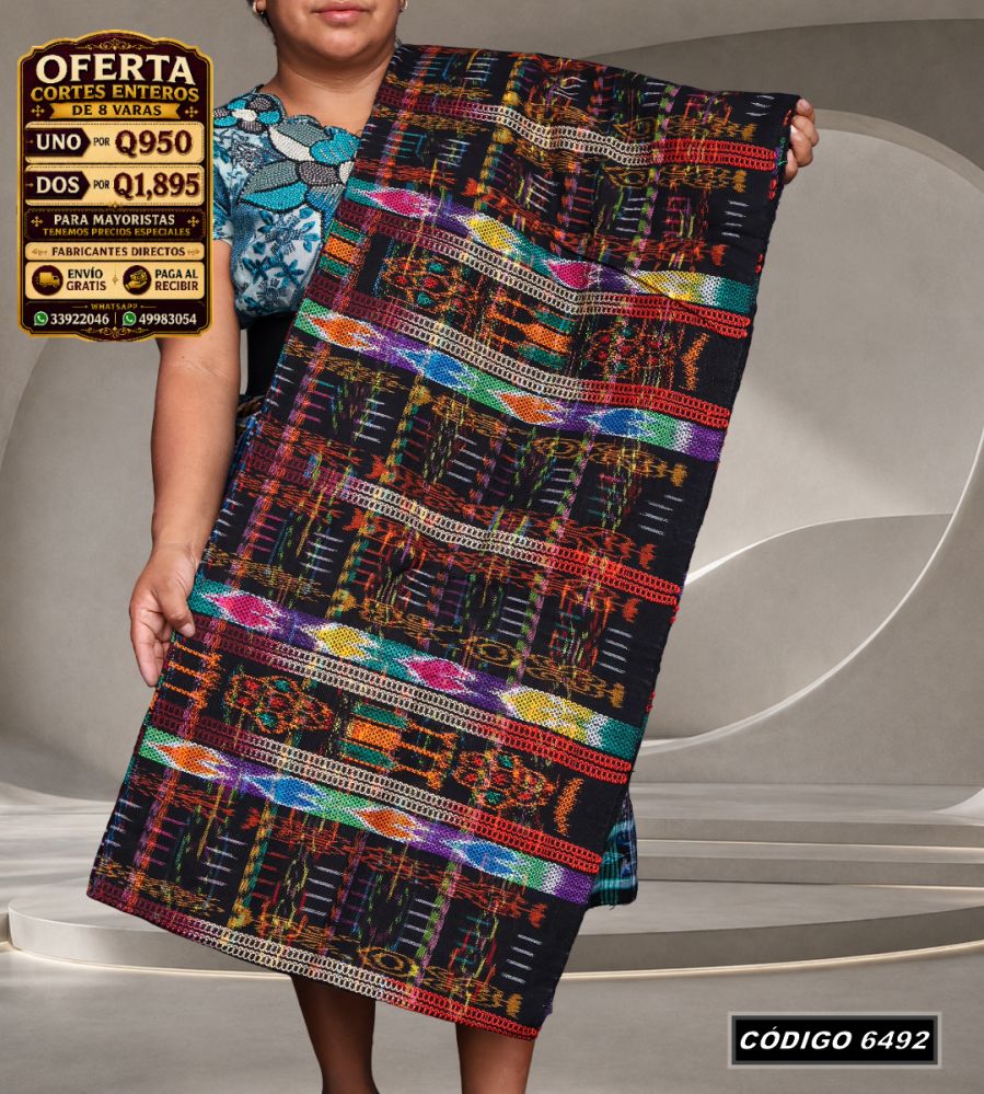 ✨ Corte Típico Hilo de Cristal de Primera 8 Varas — Q950 | COD 6492