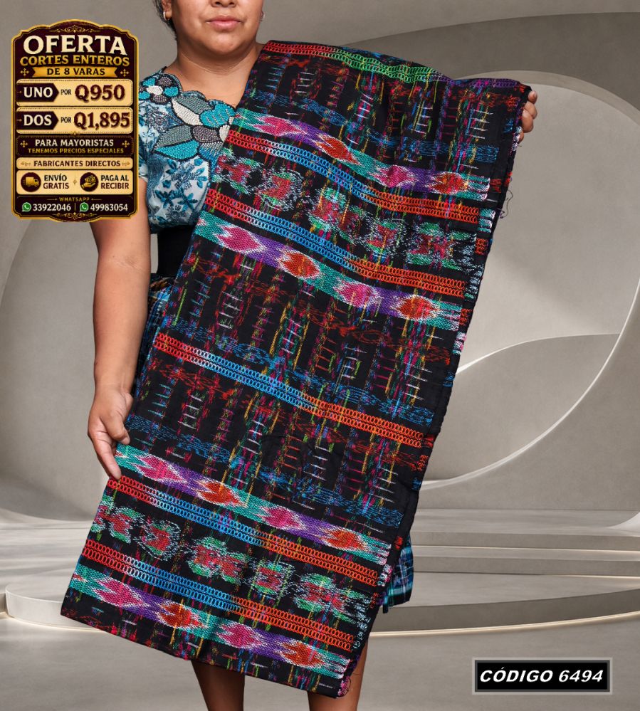 ✨ Corte Típico Hilo de Cristal de Primera 8 Varas — Q950 | COD 6494