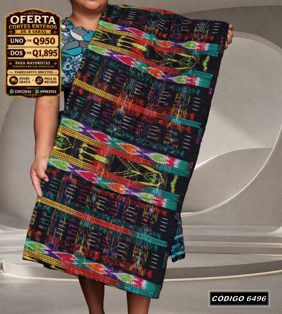 ✨ Corte Típico Hilo de Cristal de Primera 8 Varas — Q950 | COD 6496