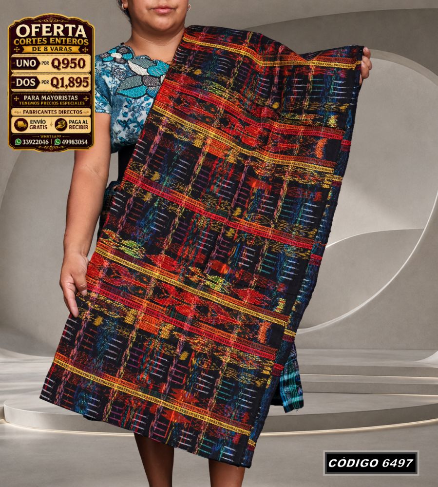 ✨ Corte Típico Hilo de Cristal de Primera 8 Varas — Q950 | COD 6497