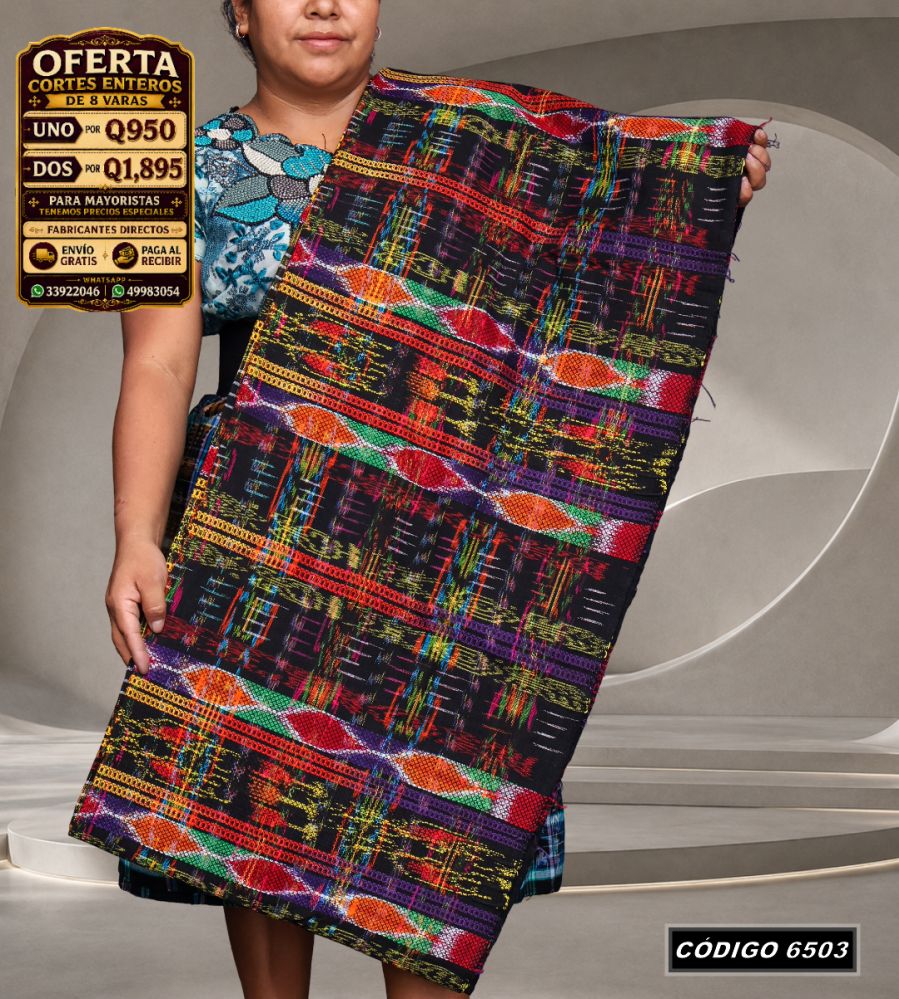 ✨ Corte Típico Hilo de Cristal de Primera 8 Varas — Q950 | COD 6503