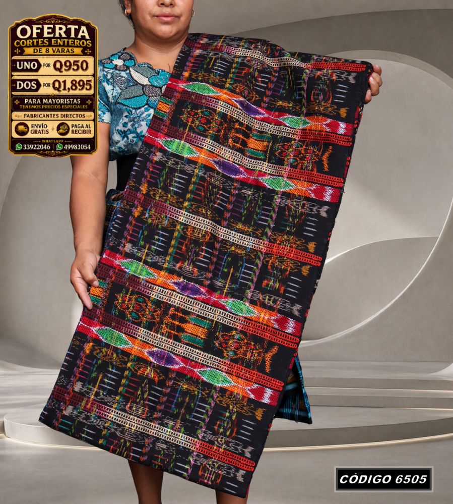 ✨ Corte Típico Hilo de Cristal de Primera 8 Varas — Q950 | COD 6505