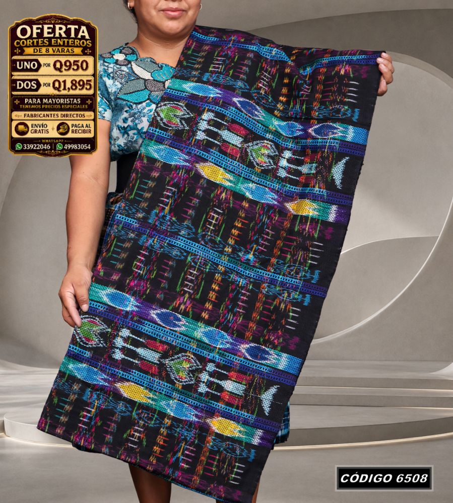 ✨ Corte Típico Hilo de Cristal de Primera 8 Varas — Q950 | COD 6508