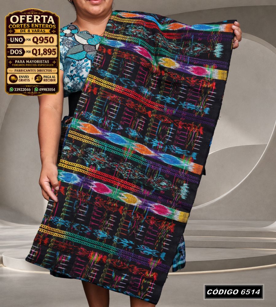 ✨ Corte Típico Hilo de Cristal de Primera 8 Varas — Q950 | COD 6514