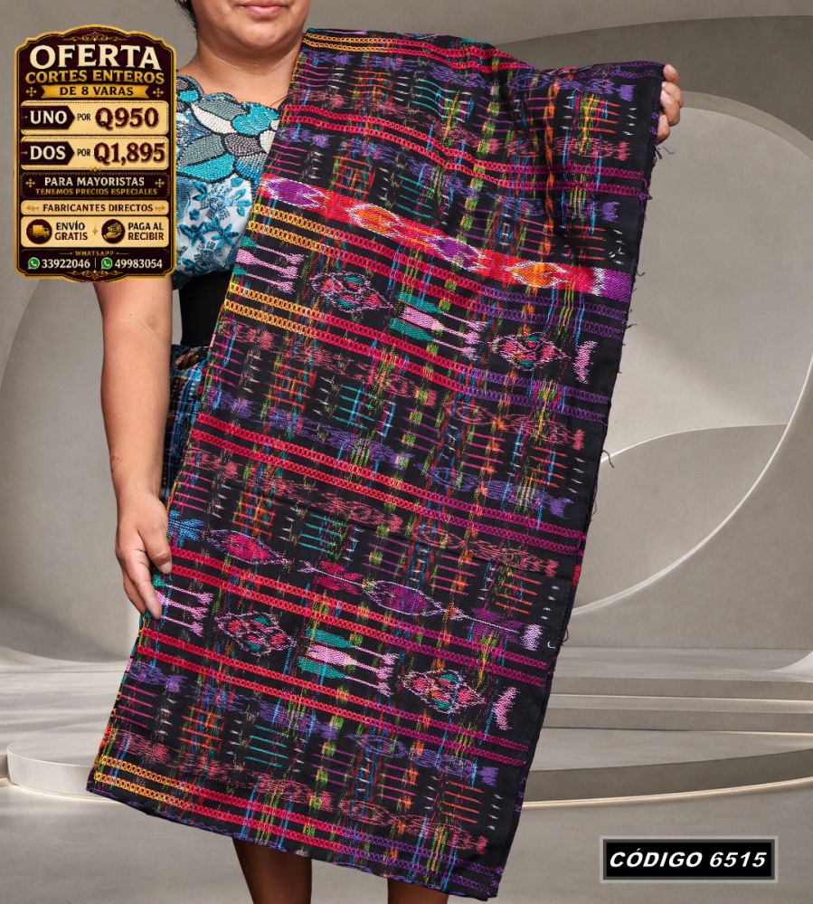 ✨ Corte Típico Hilo de Cristal de Primera 8 Varas — Q950 | COD 6515
