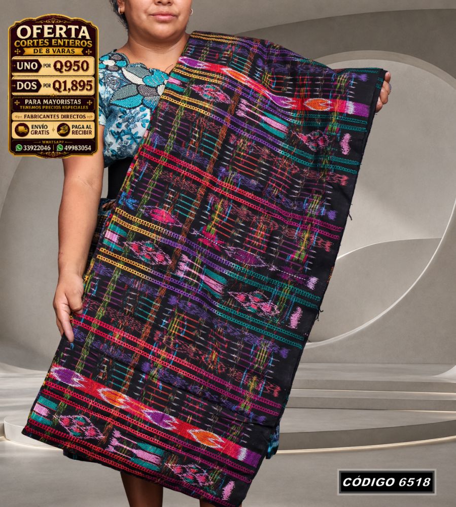 ✨ Corte Típico Hilo de Cristal de Primera 8 Varas — Q950 | COD 6518