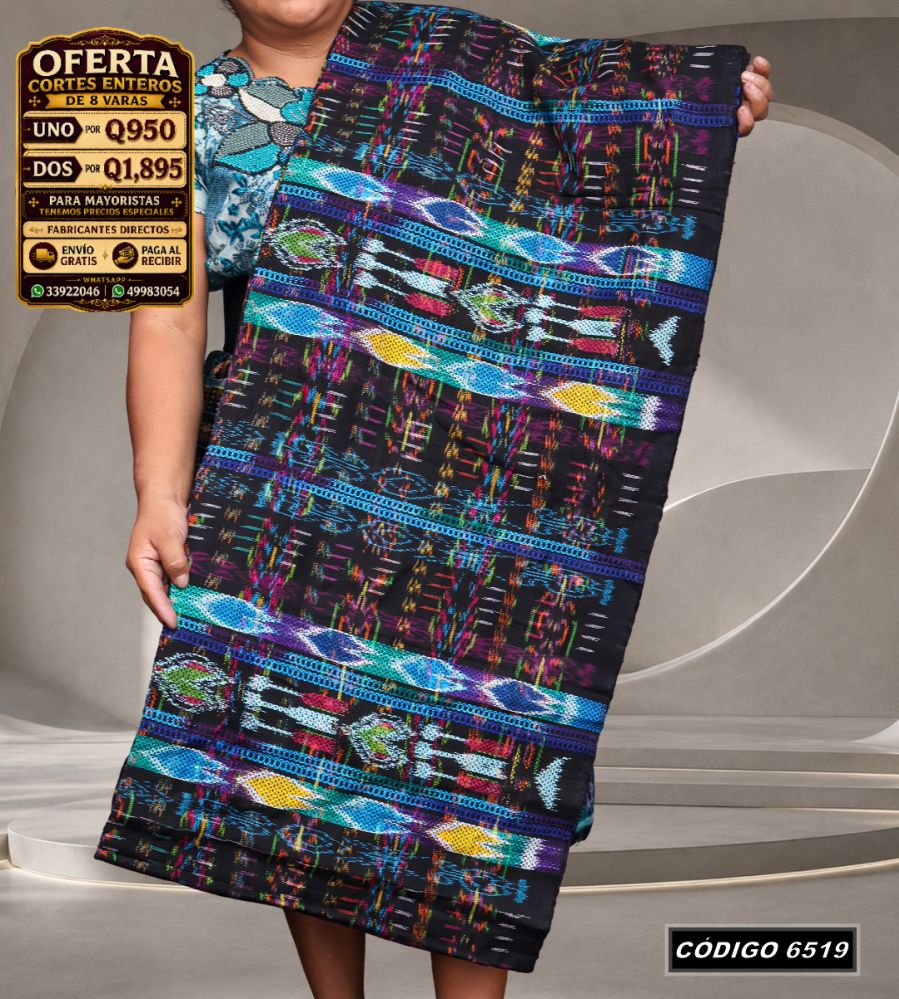✨ Corte Típico Hilo de Cristal de Primera 8 Varas — Q950 | COD 6519