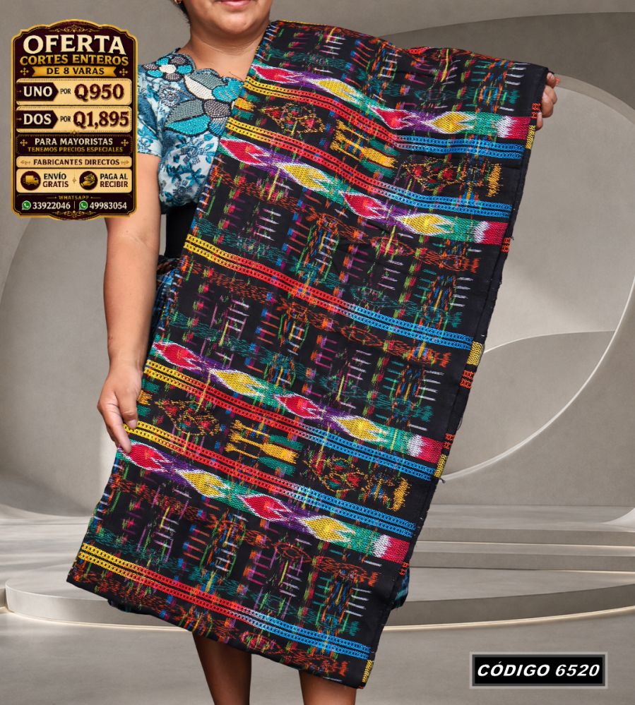 ✨ Corte Típico Hilo de Cristal de Primera 8 Varas — Q950 | COD 6520