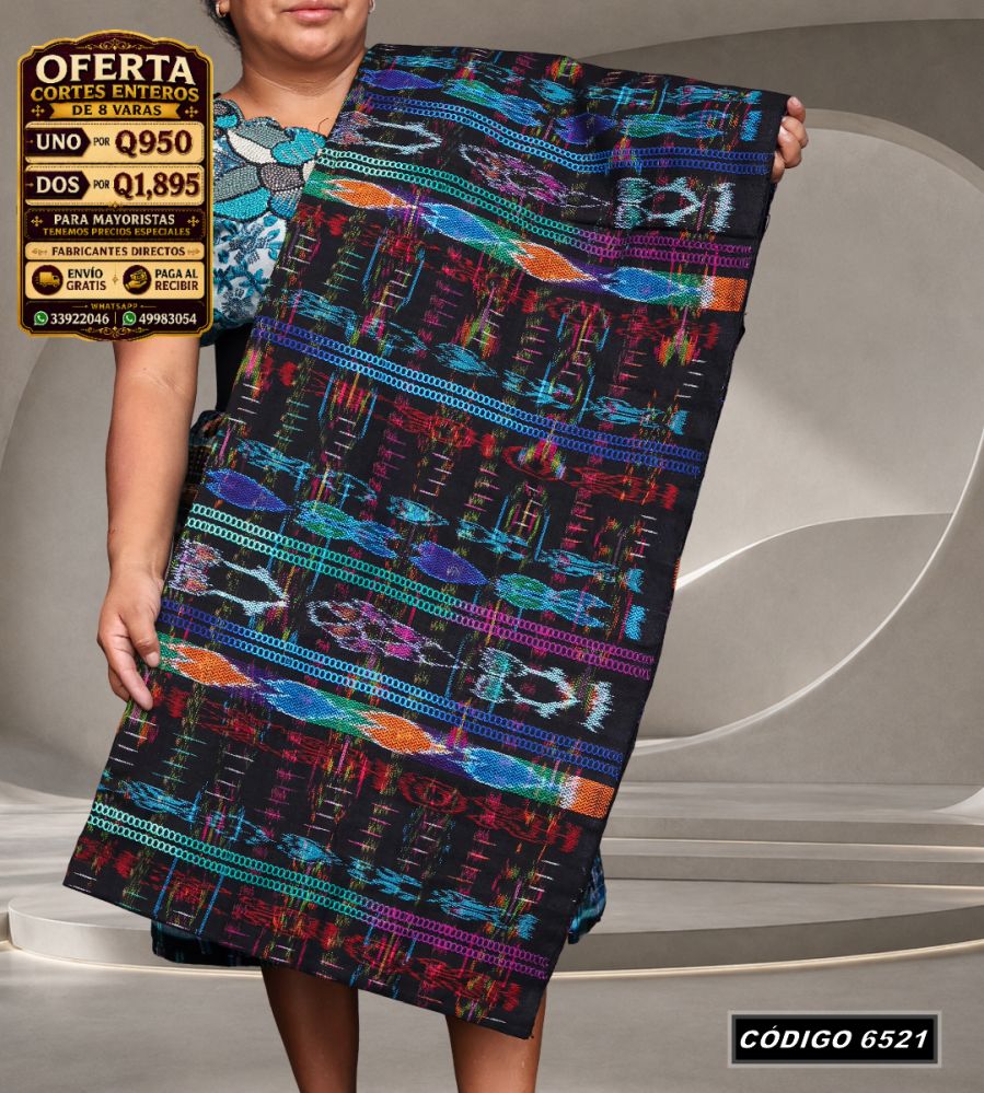 ✨ Corte Típico Hilo de Cristal de Primera 8 Varas — Q950 | COD 6521
