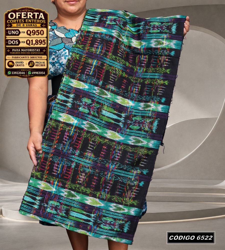 ✨ Corte Típico Hilo de Cristal de Primera 8 Varas — Q950 | COD 6522