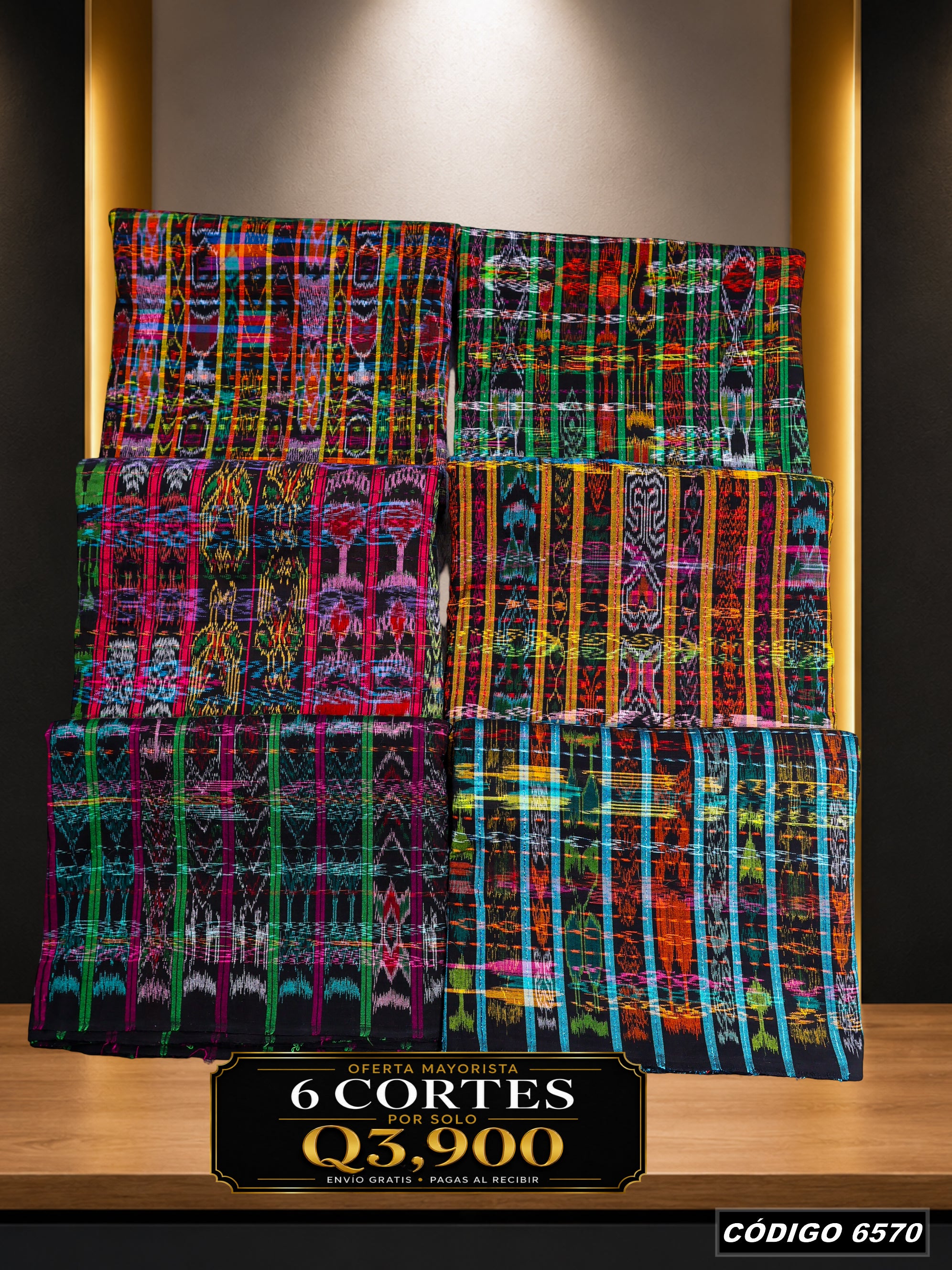 🔥Combo de 6 Cortes — Q3,900 | COD 6570