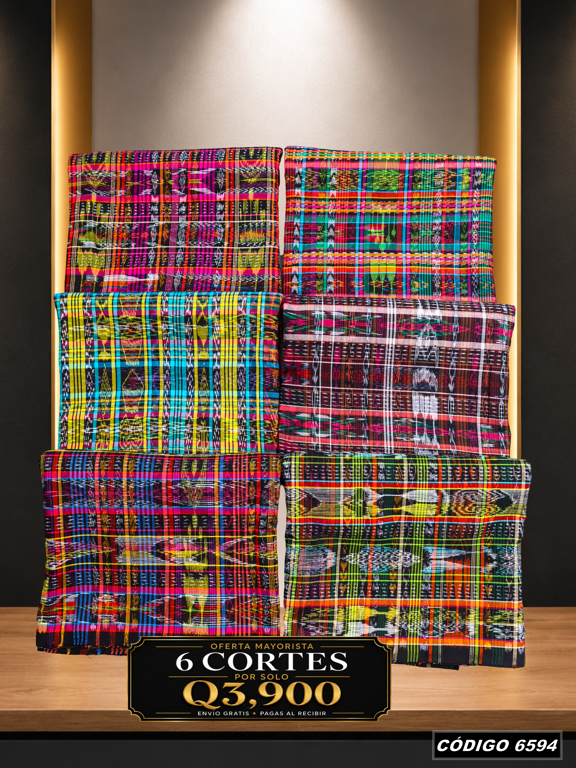 🔥Combo de 6 Cortes — Q3,900 | COD 6594