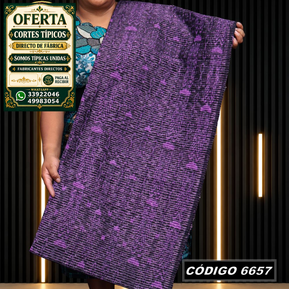 Corte típico quichelense de 8 varas, tejido con Hilo Mish y Altaseda de primera calidad, COD 6657 a solo Q475