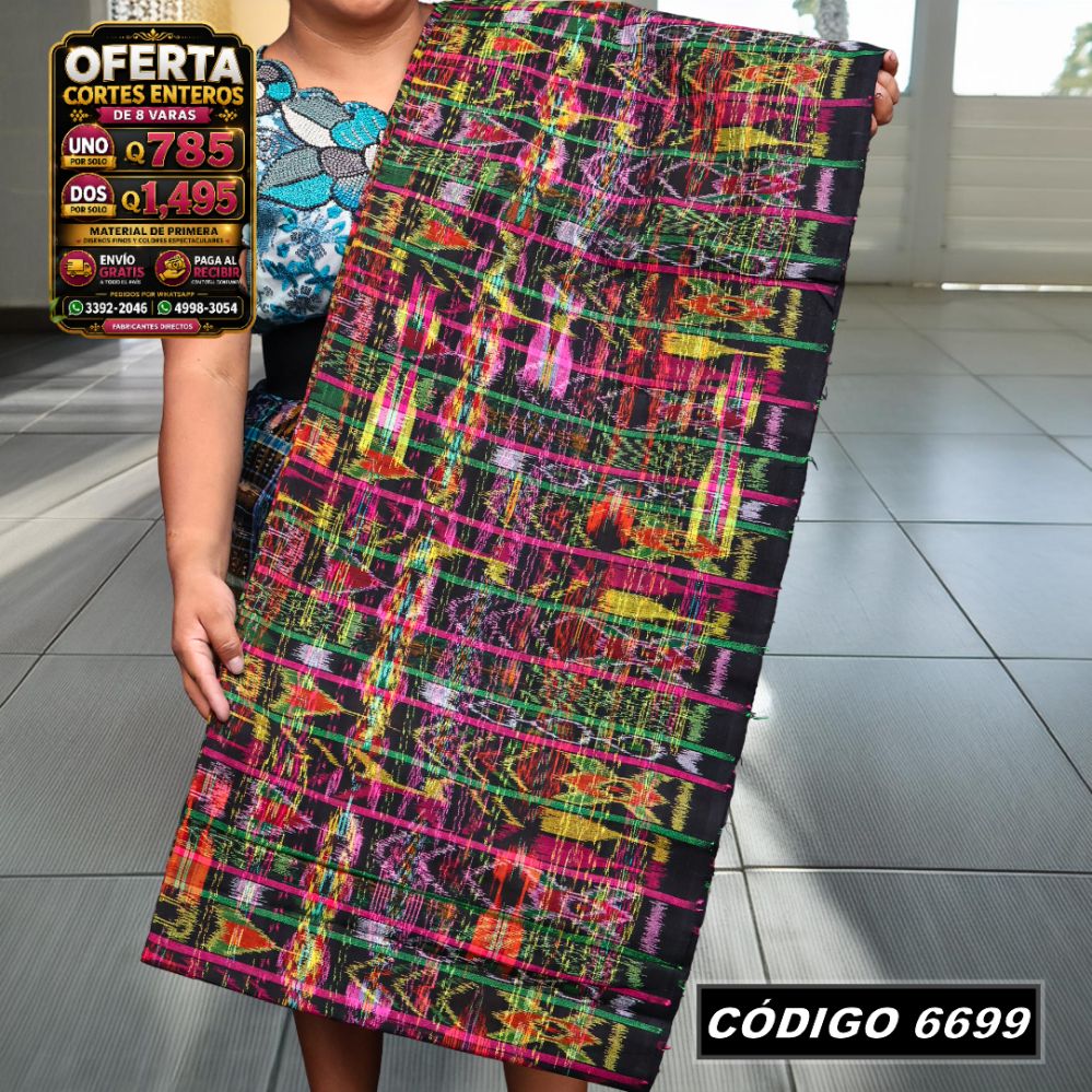 ✨ Corte Típico Hilo Alemán 8 Varas — Q785 | COD 6699