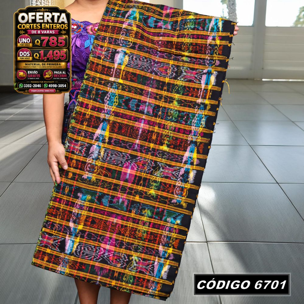 ✨ Corte Típico Hilo Alemán 8 Varas — Q785 | COD 6701