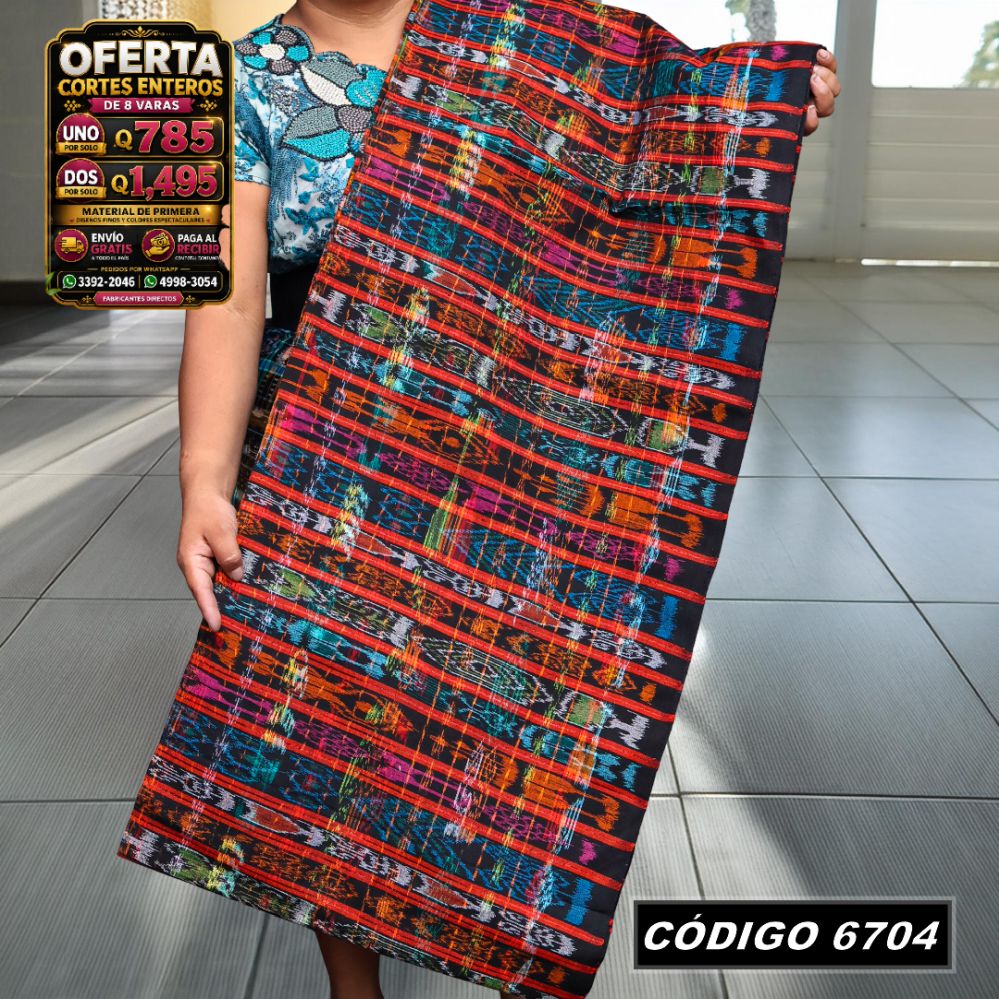 ✨ Corte Típico Hilo Alemán 8 Varas — Q785 | COD 6704