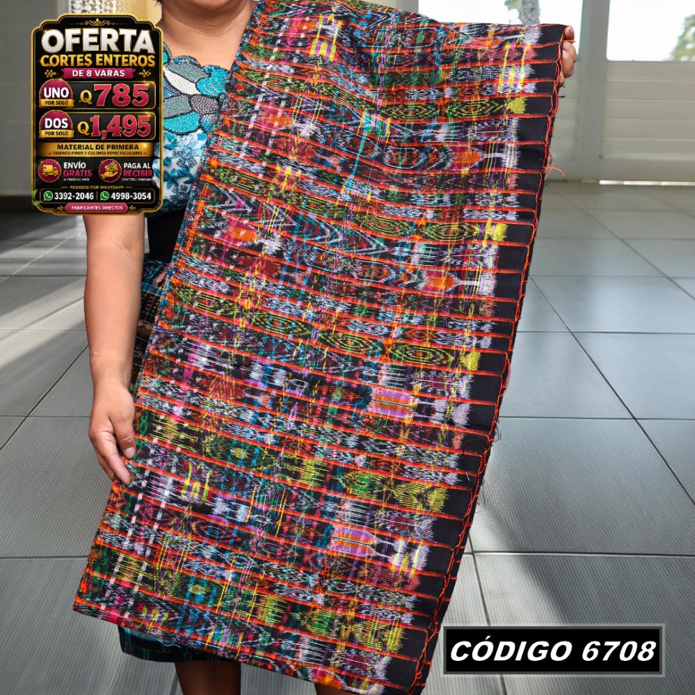 ✨ Corte Típico Hilo Alemán 8 Varas — Q785 | COD 6708