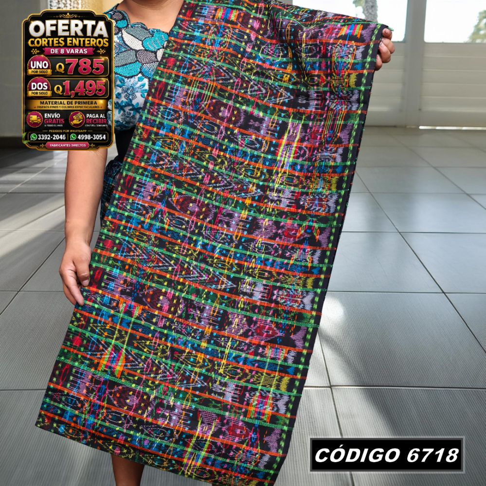 ✨ Corte Típico Hilo Alemán 8 Varas — Q785 | COD 6718
