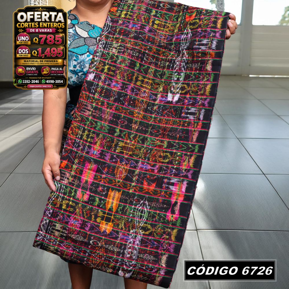 ✨ Corte Típico Hilo Alemán 8 Varas — Q785 | COD 6726