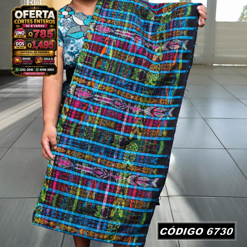 ✨ Corte Típico Hilo Alemán 8 Varas — Q785 | COD 6730