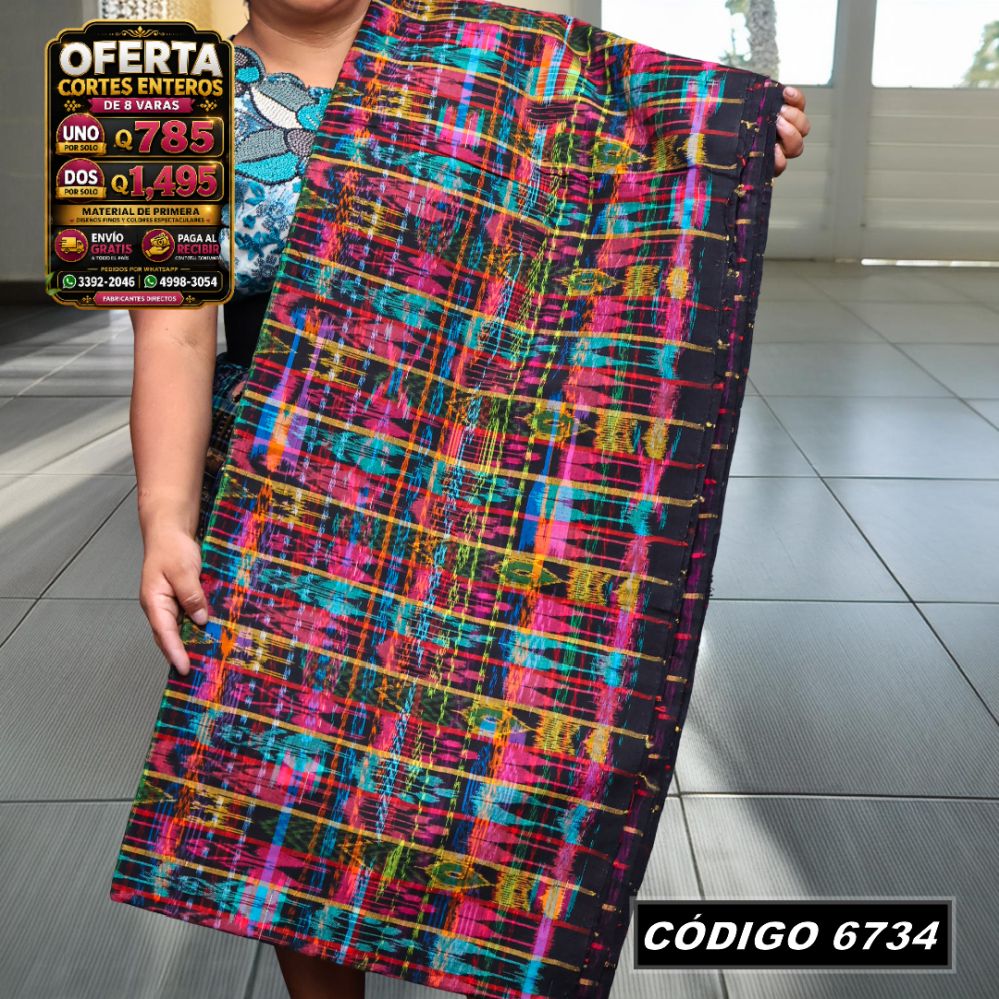 ✨ Corte Típico Hilo Alemán 8 Varas — Q785 | COD 6734