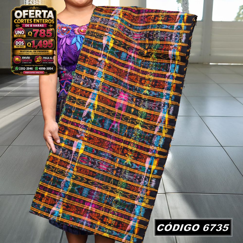 ✨ Corte Típico Hilo Alemán 8 Varas — Q785 | COD 6735